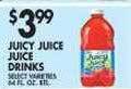 Met Foodmarkets Juicy juice drinks offer