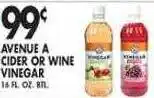 Avenue a cider or wine vinegar