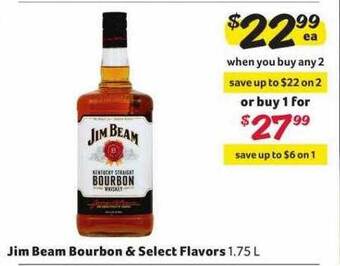 Winn Dixie Jim beam bourbon & select flavors offer