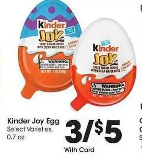 King Soopers Kinder joy egg offer