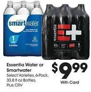 Ralphs Essentia water or smartwater offer