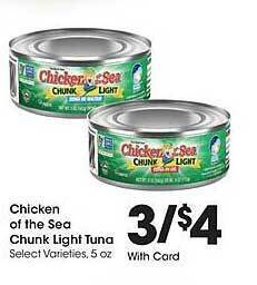 Ralphs Chicken of the sea chunk light tuna offer