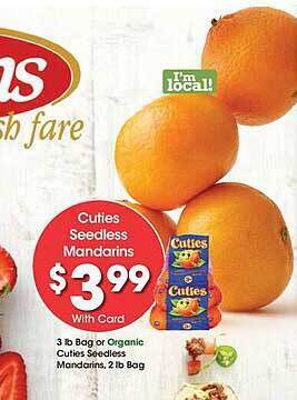 Ralphs Cuties seedless mandarins offer