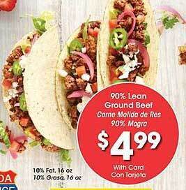 Ralphs 90% lean ground beef offer