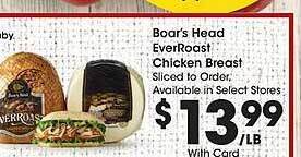 Ralphs Boar's head everroast chicken breast offer