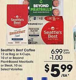 Ralphs Seattle's best coffee offer