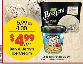 Ralphs Ben & jerry's ice cream offer