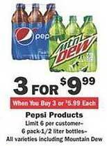 Schnucks Pepsi products offer