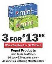 Schnucks Pepsi products offer