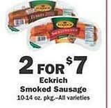 Schnucks Eckrich smoked sausage offer