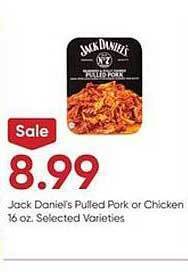Stater Bros Jack daniel's pulled pork or chicken offer