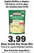 Schnucks Bear creek dry soup mix offer