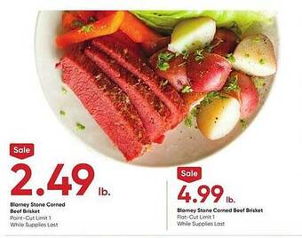 Stater Bros Blarney stone corned beef brisket offer