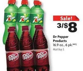 Family Dollar Dr pepper products offer