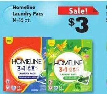 Family Dollar Homeline laundry pacs offer