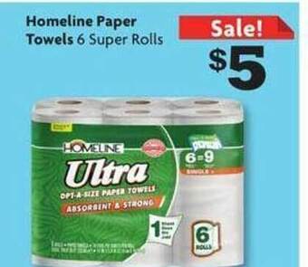 Family Dollar Homeline paper towels offer