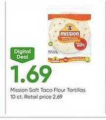 Stater Bros Mission soft taco flour tortillas offer