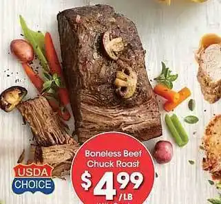 Kroger Usda choice boneless beef chuck roast offer