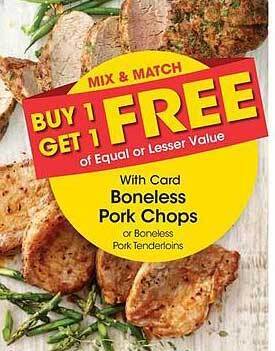 Kroger Boneless pork chops offer