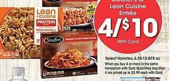 Kroger Stouffer's lean cuisine entrée offer