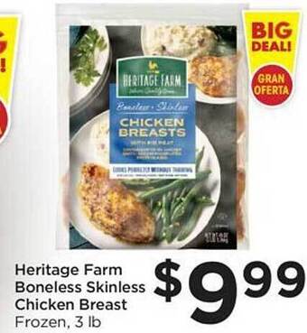 Foods Co Heritage farm boneless skinless chicken breast offer