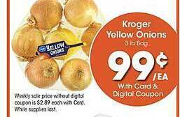 Kroger Kroger yellow onions offer