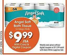 Kroger Angel soft bath tissue offer