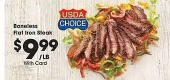 Kroger Boneless flat iron steak usda choice offer