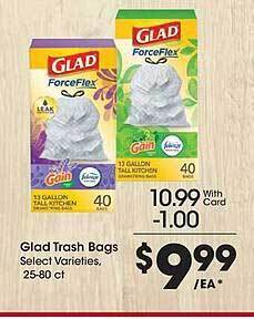 Kroger Glad trash bags offer