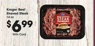 Kroger Kroger beef shaved steak offer