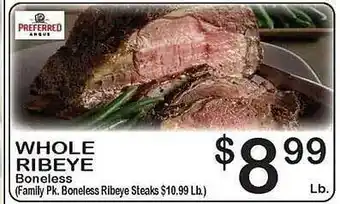 Foodland Whole ribeye offer