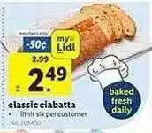 Weis Markets Classic ciabatta offer