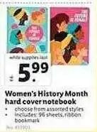 Weis Markets Women's history month hard cover notebook offer