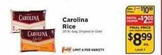 Weis Markets Carolina rice offer
