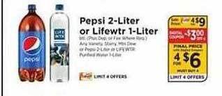 Weis Markets Pepsi 2-liter or lifewtr 1-liter offer