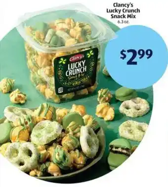Aldi Clancy's Lucky Crunch Snack Mix 6.3 oz offer