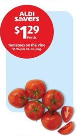 Aldi Tomatoes on The Vine offer