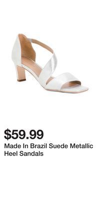 TJ Maxx Made in brazil suede metallic heel sandals offer
