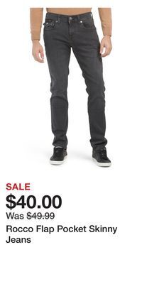 TJ Maxx Rocco flap pocket skinny jeans offer