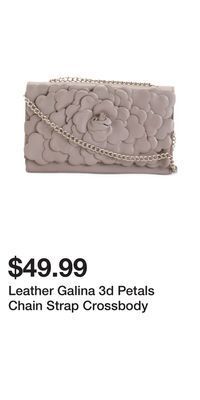 TJ Maxx Leather galina 3d petals chain strap crossbody offer
