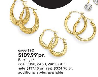 JC Penney Earrings‡ offer