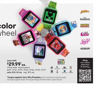 JC Penney Itime kids' smartwatch offer