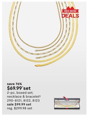 JC Penney 2-pc. boxed set necklace & bracelet§ offer