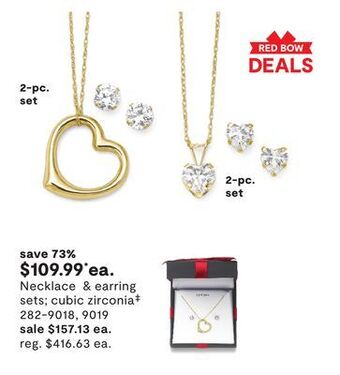 JC Penney Necklace & earring sets cubic zirconia‡ offer