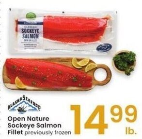 Albertsons Open Nature Sockeye Salmon Fillet offer