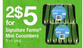 ACME Signature farms® mini cucumbers offer