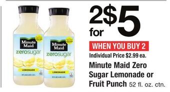 ACME Minute maid zero sugar lemonade or fruit punch offer