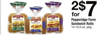 ACME Pepperidge farm sandwich rolls offer