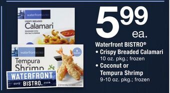 ACME Waterfront bistro® crispy breaded calamari 10 oz. pkg. frozen, coconut or tempura shrimp 9-10 oz. pkg. frozen offer