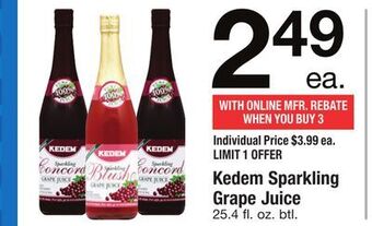 ACME Kedem sparkling grape juice offer
